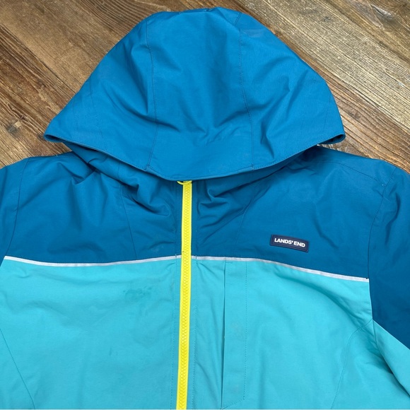 Lands End Jacket Mens Large Squall Quilted Waterproof Full Zip Rain Coat - Picture 2 of 11